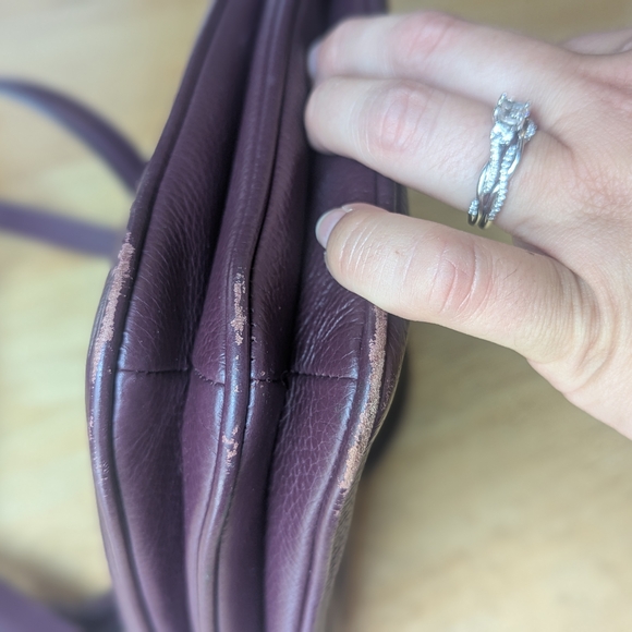 Kate Spade Dark Berry/Maroon Leather Crossbody Bag - Picture 3 of 4